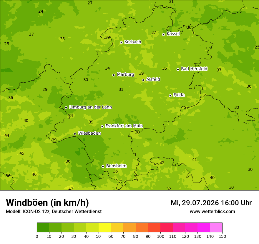 Maximale Windböen