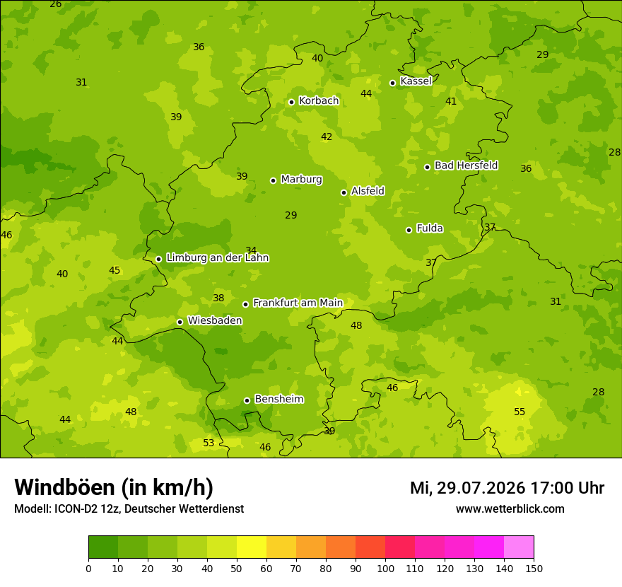 Maximale Windböen