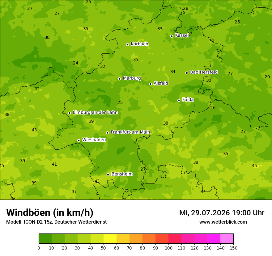 Maximale Windböen