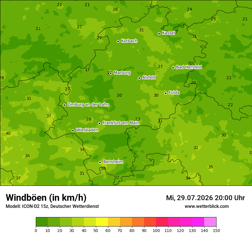 Maximale Windböen