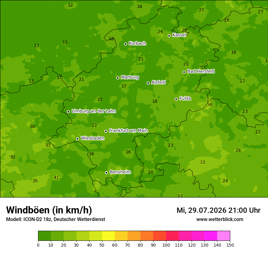 Maximale Windböen