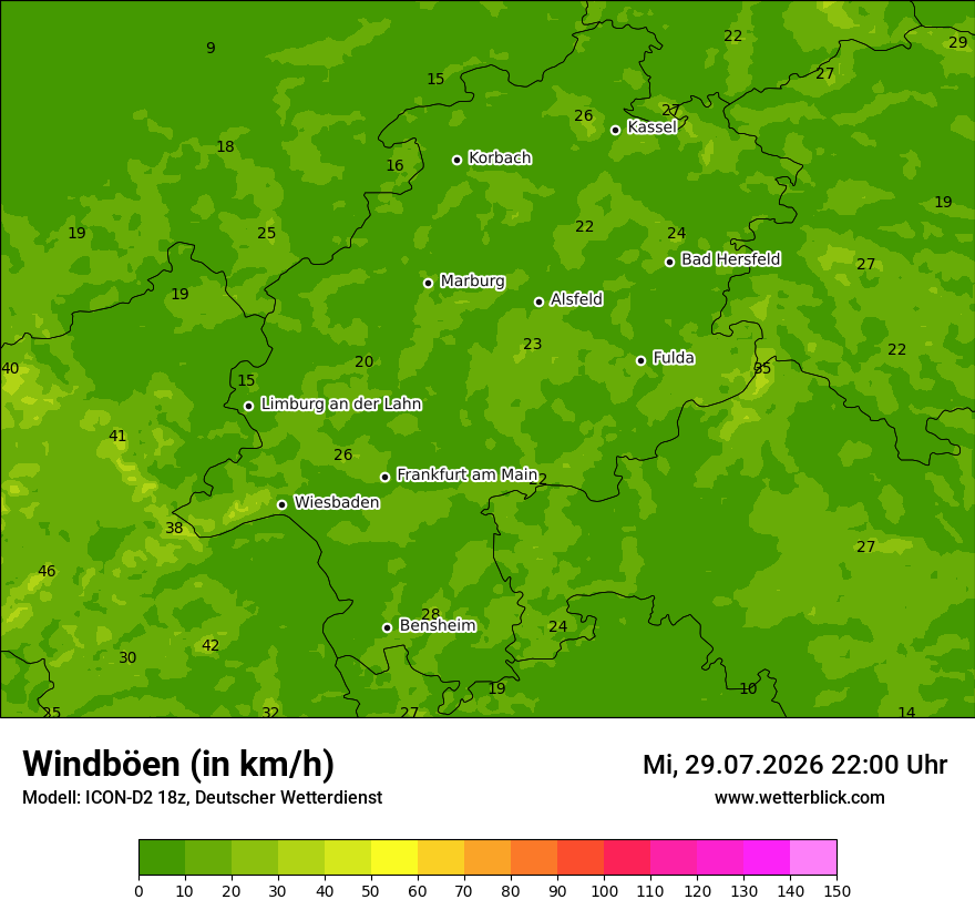 Maximale Windböen