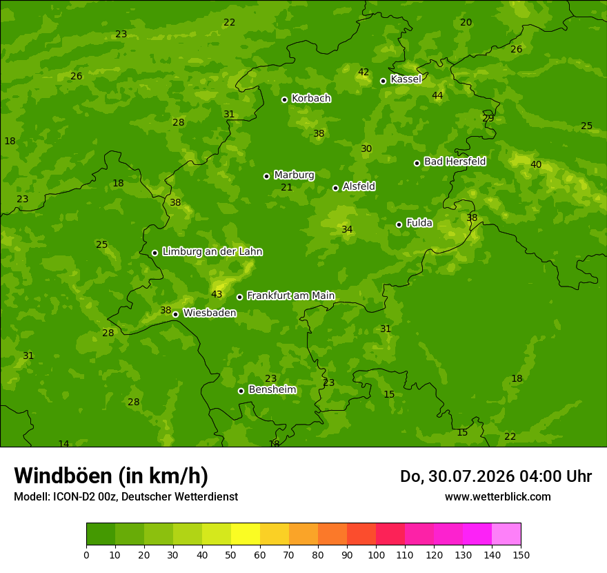 Maximale Windböen