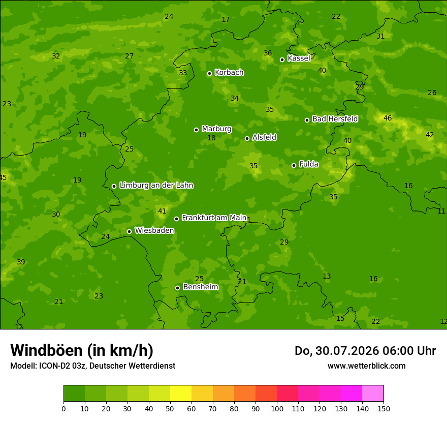 Maximale Windböen