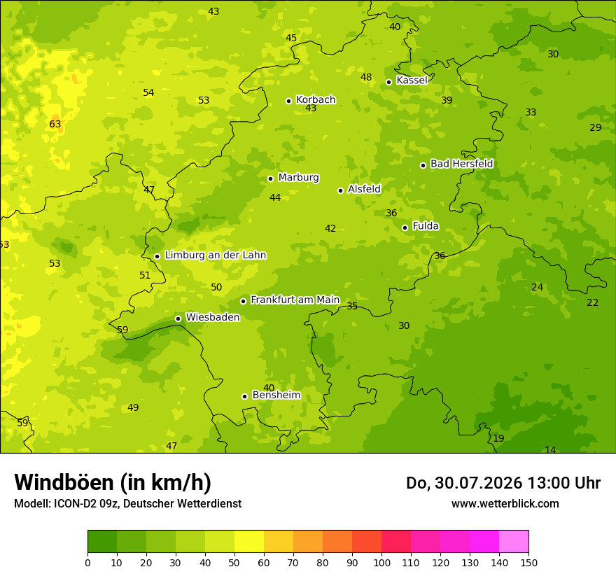 Maximale Windböen