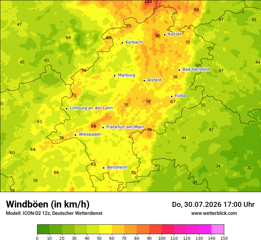 Maximale Windböen