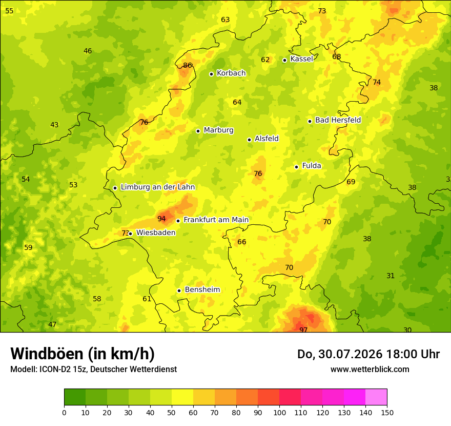 Maximale Windböen