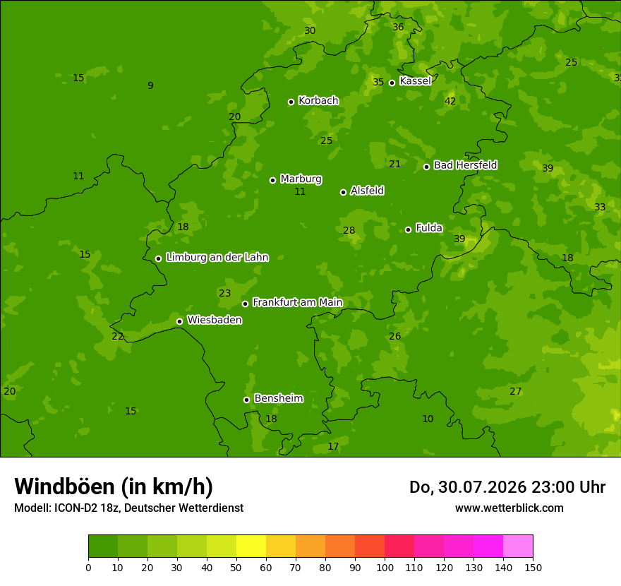 Maximale Windböen