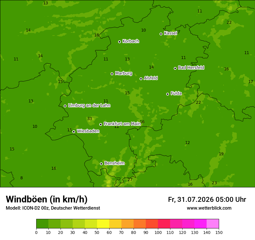 Maximale Windböen