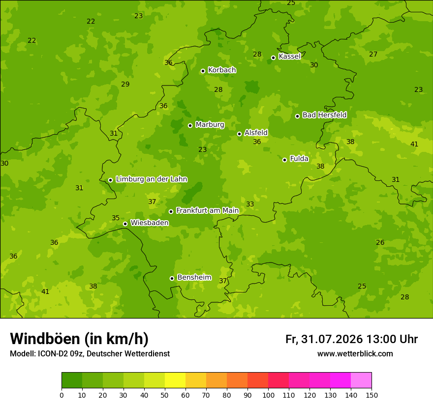 Maximale Windböen