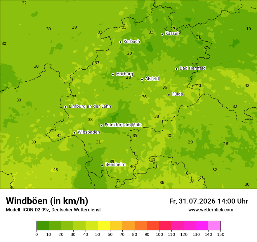 Maximale Windböen