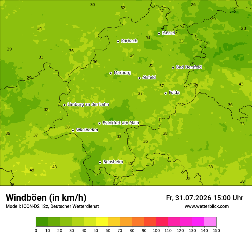 Maximale Windböen