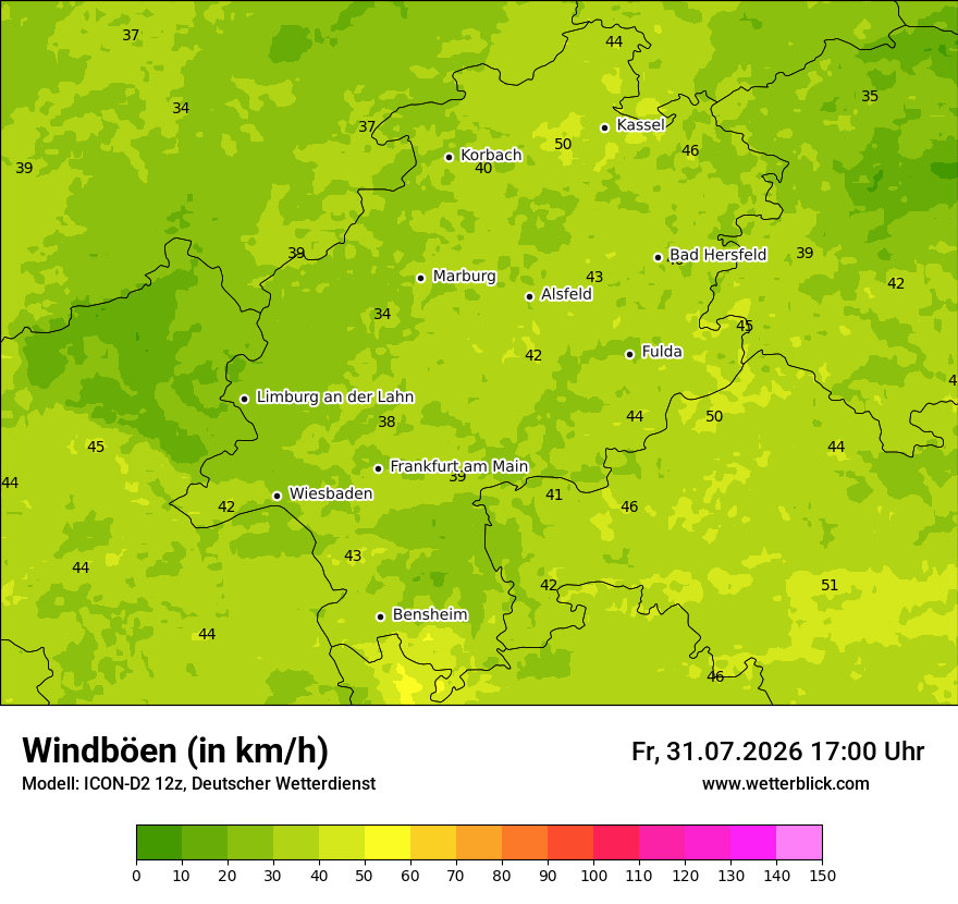 Maximale Windböen