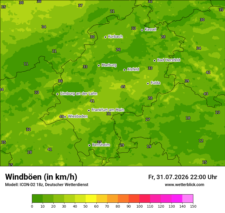Maximale Windböen