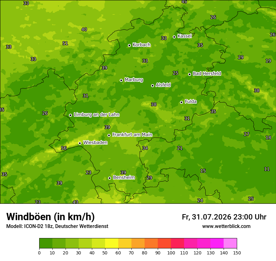 Maximale Windböen
