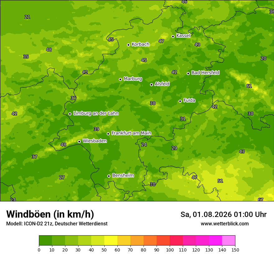 Maximale Windböen