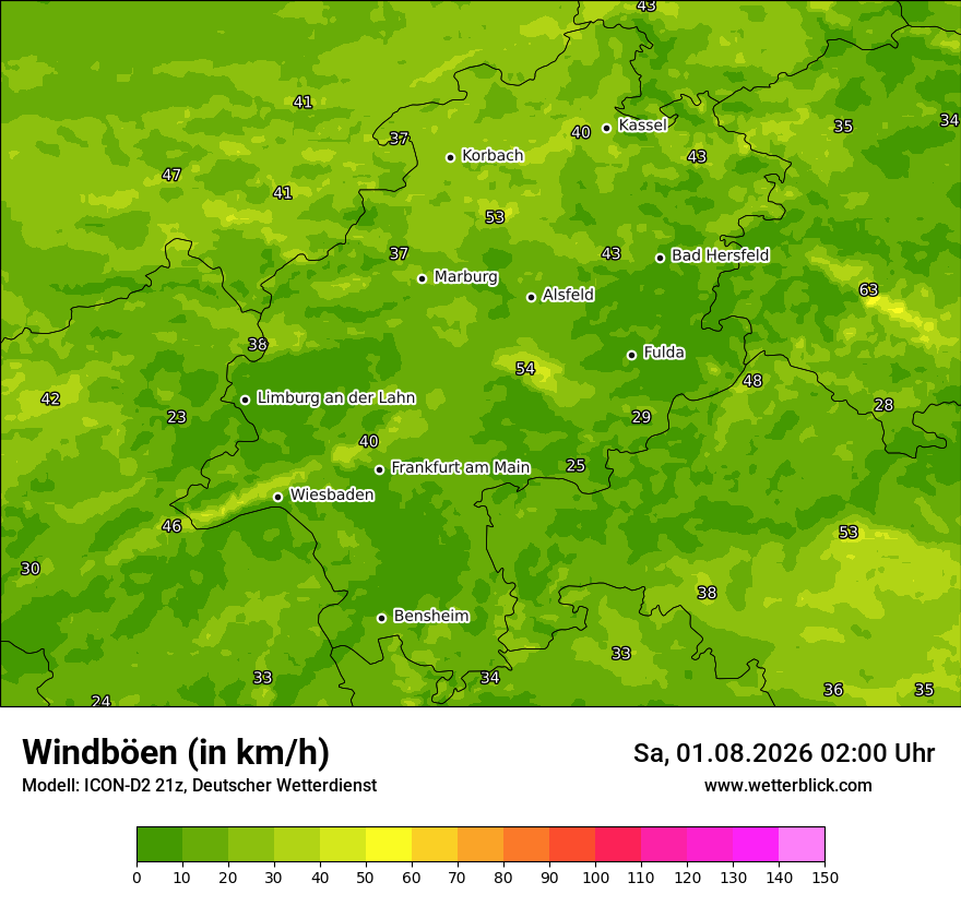 Maximale Windböen