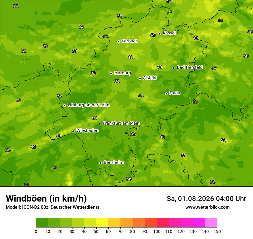 Maximale Windböen