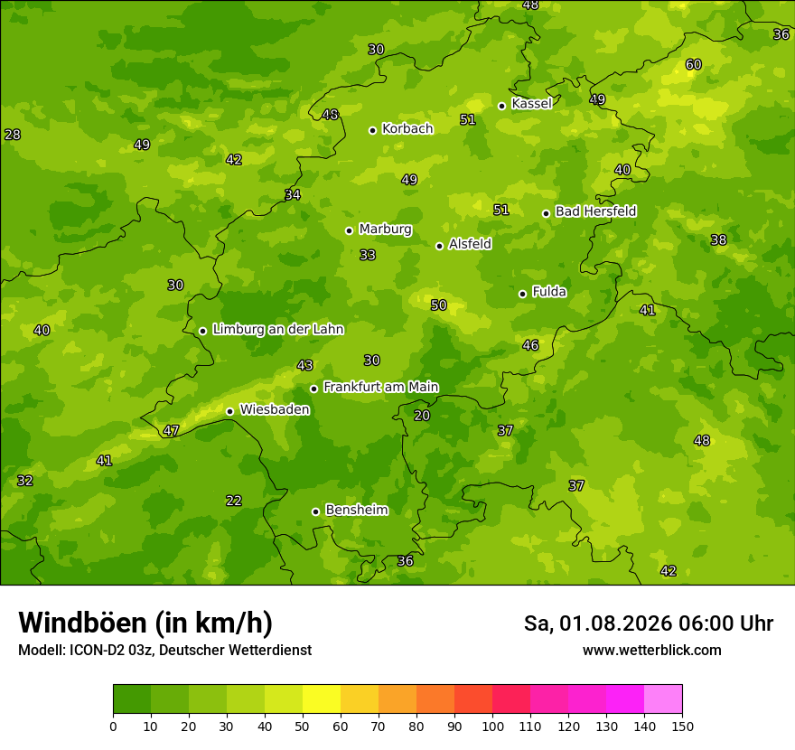 Maximale Windböen