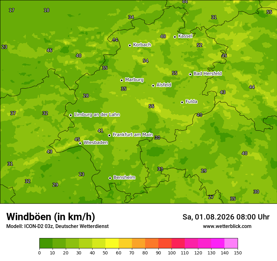 Maximale Windböen