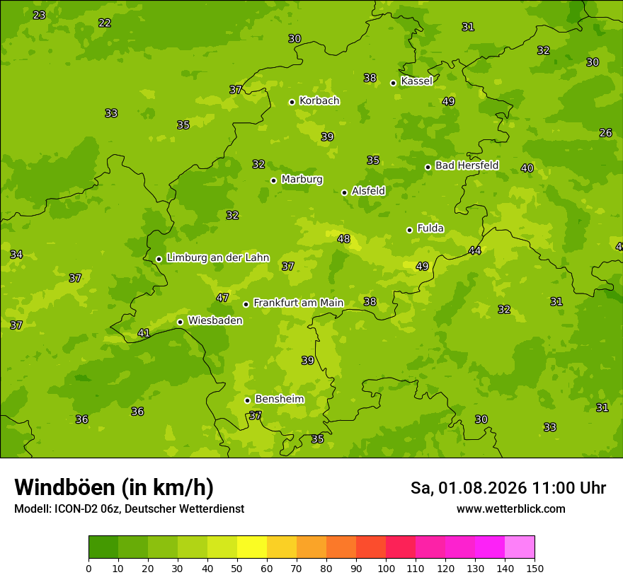 Maximale Windböen