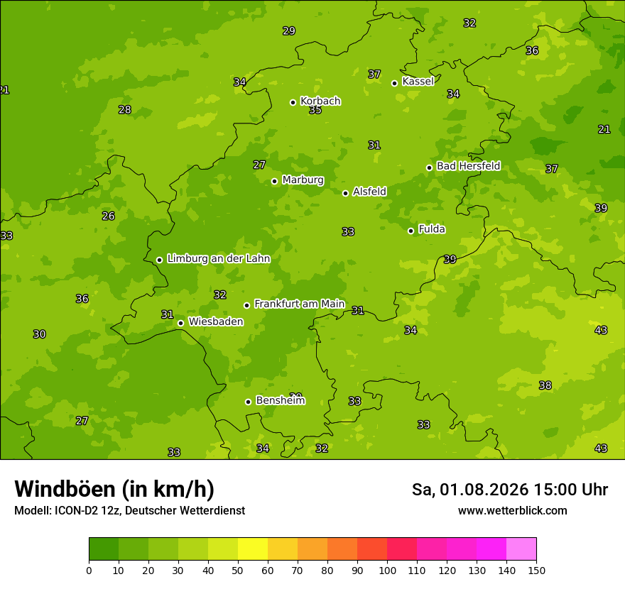 Maximale Windböen