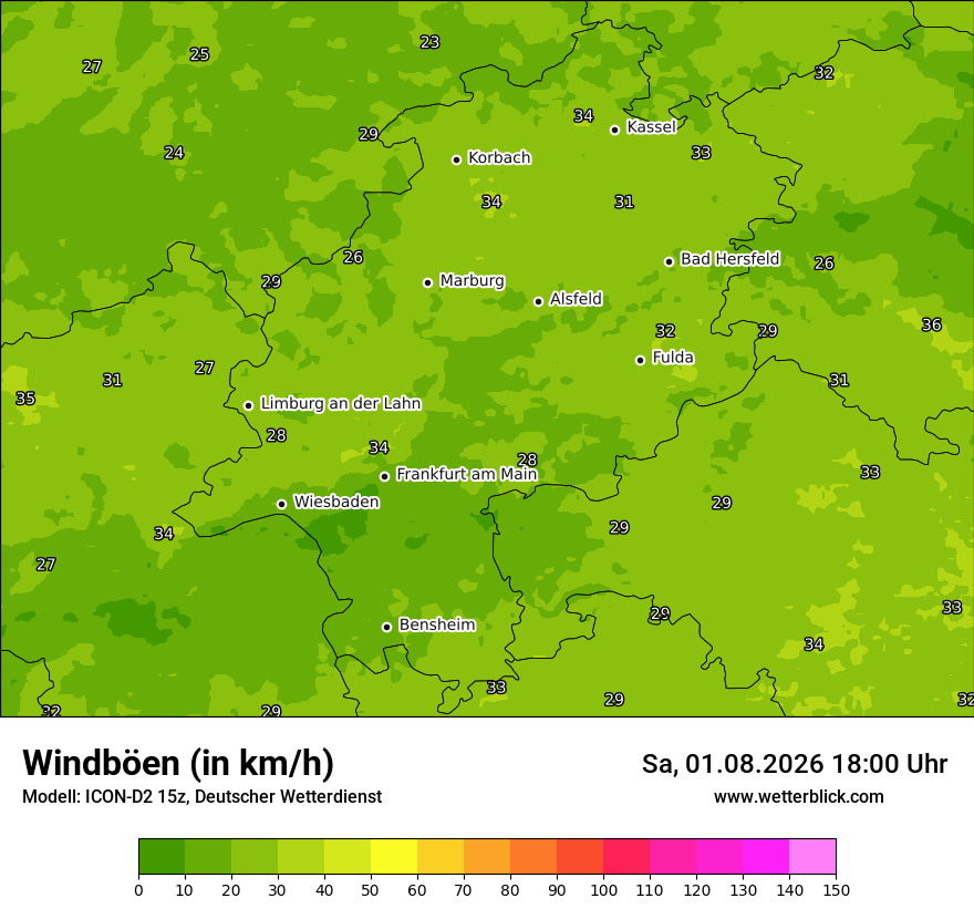 Maximale Windböen