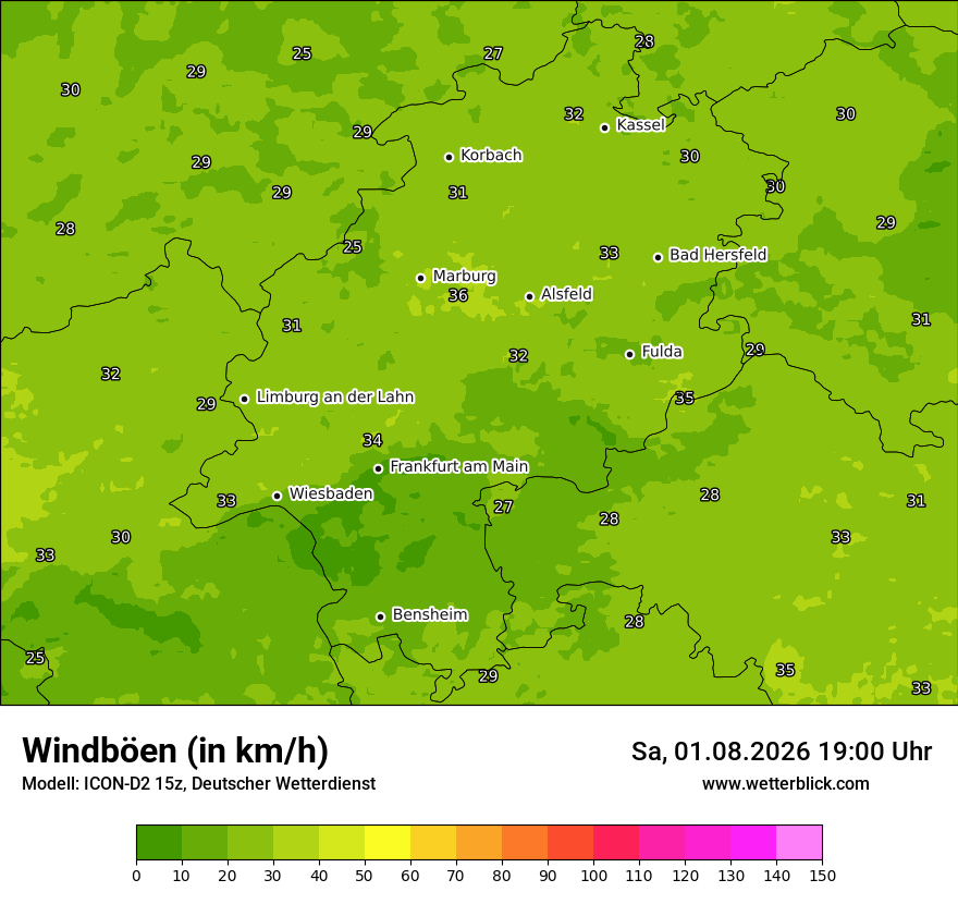 Maximale Windböen