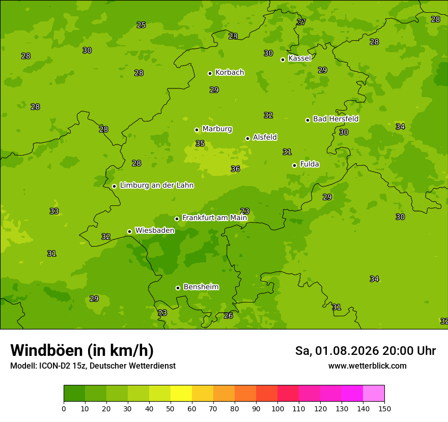 Maximale Windböen