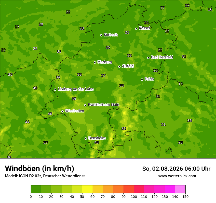 Maximale Windböen