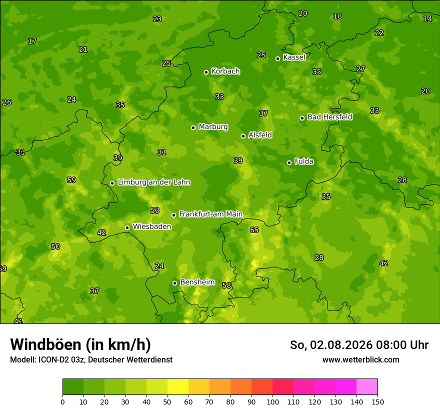 Maximale Windböen