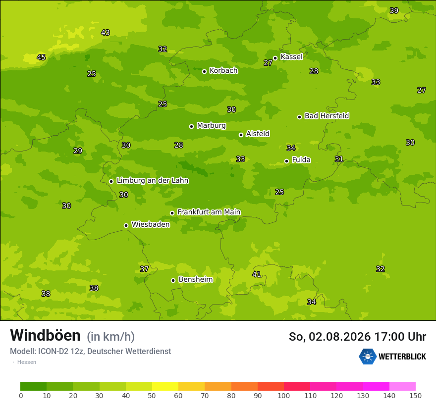 Maximale Windböen