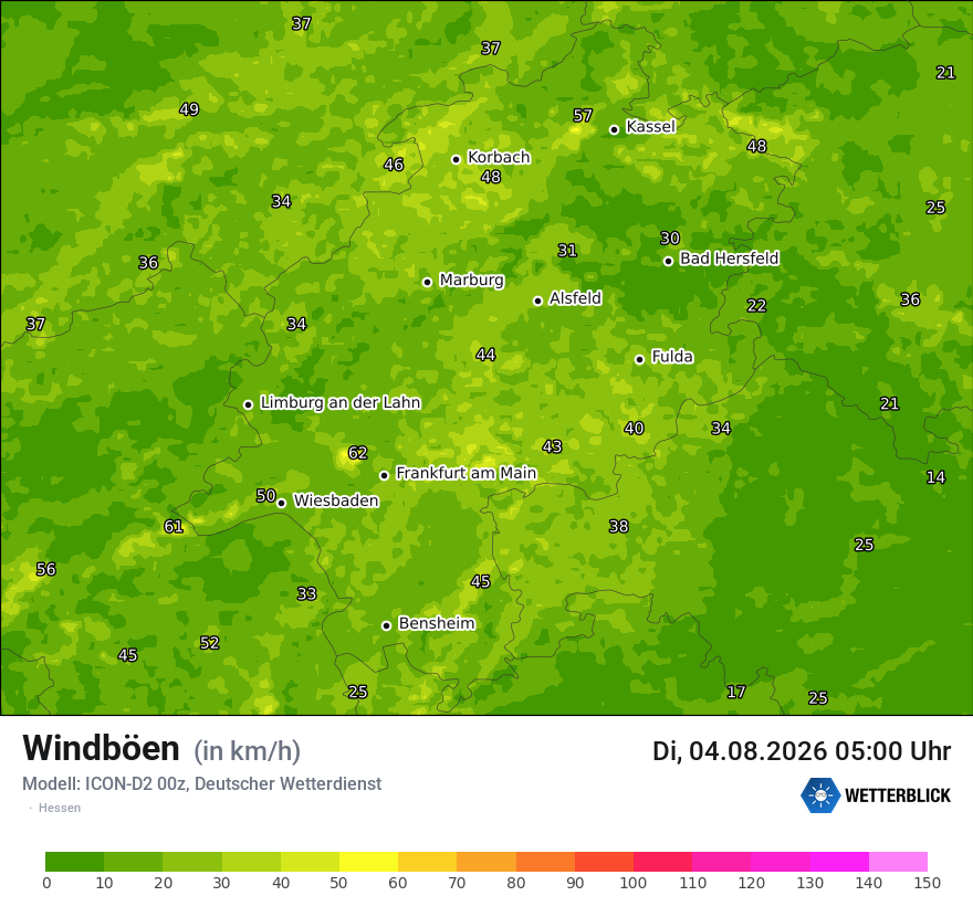 Maximale Windböen