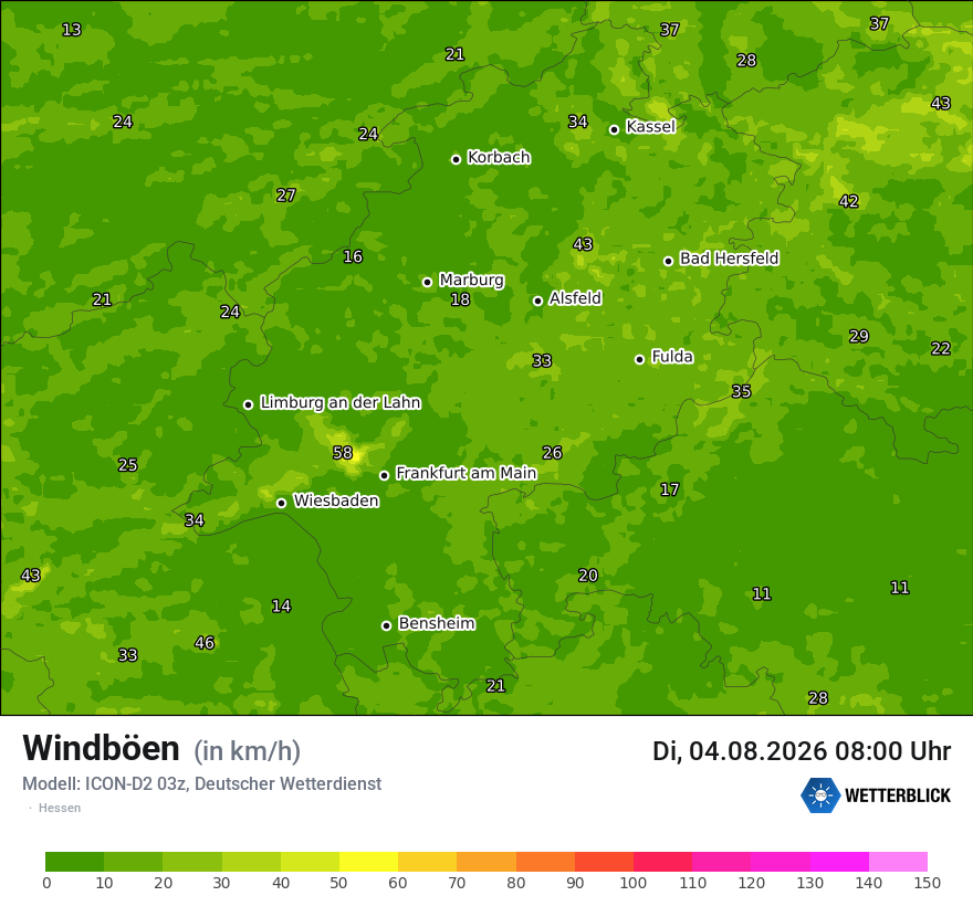 Maximale Windböen