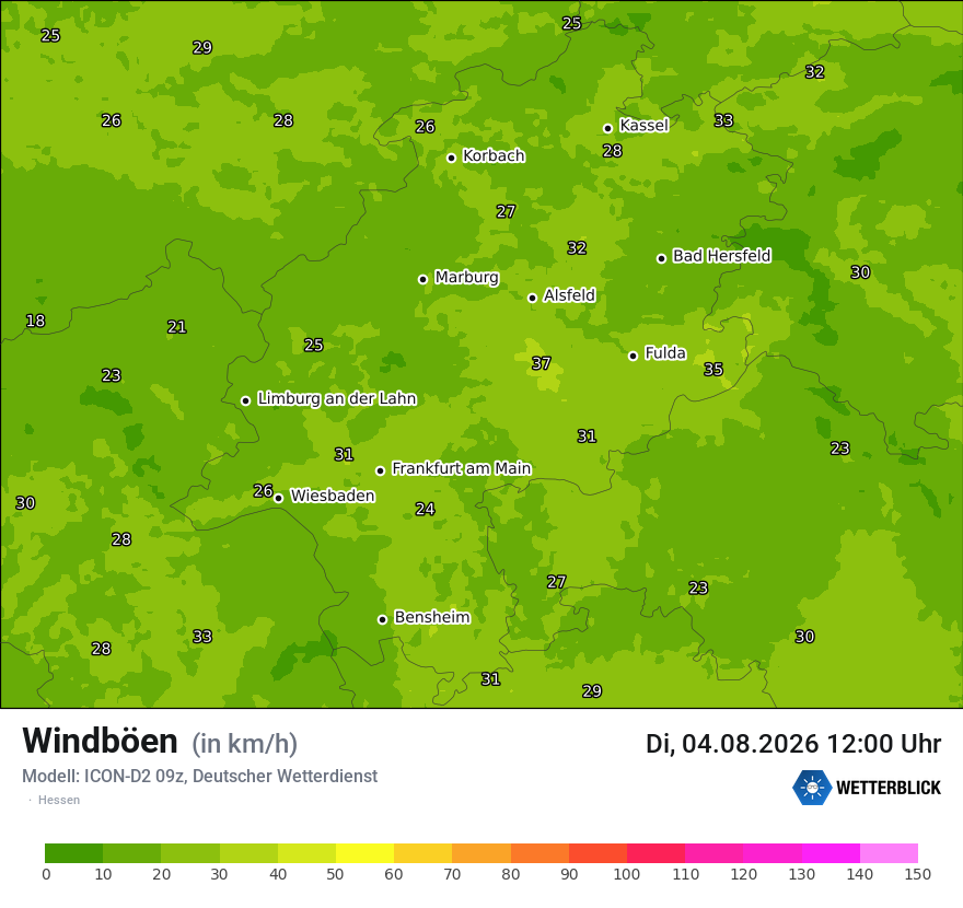 Maximale Windböen
