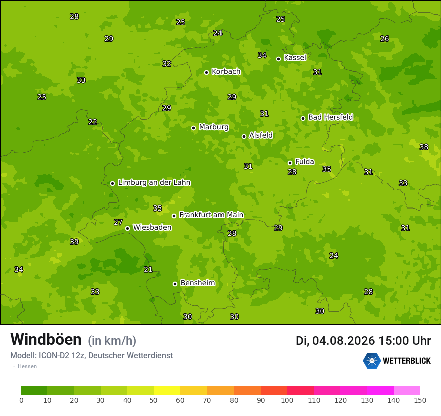 Maximale Windböen