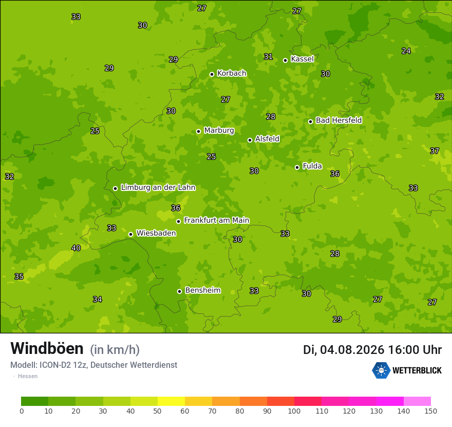 Maximale Windböen