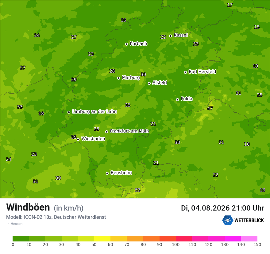 Maximale Windböen