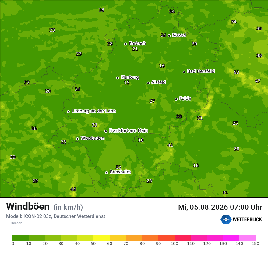 Maximale Windböen