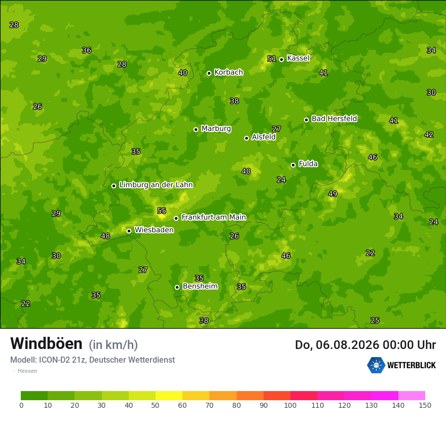Maximale Windböen