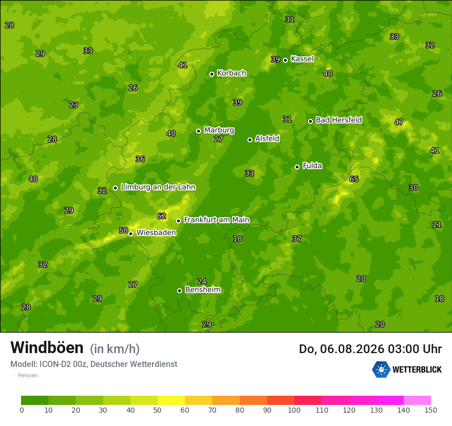 Maximale Windböen