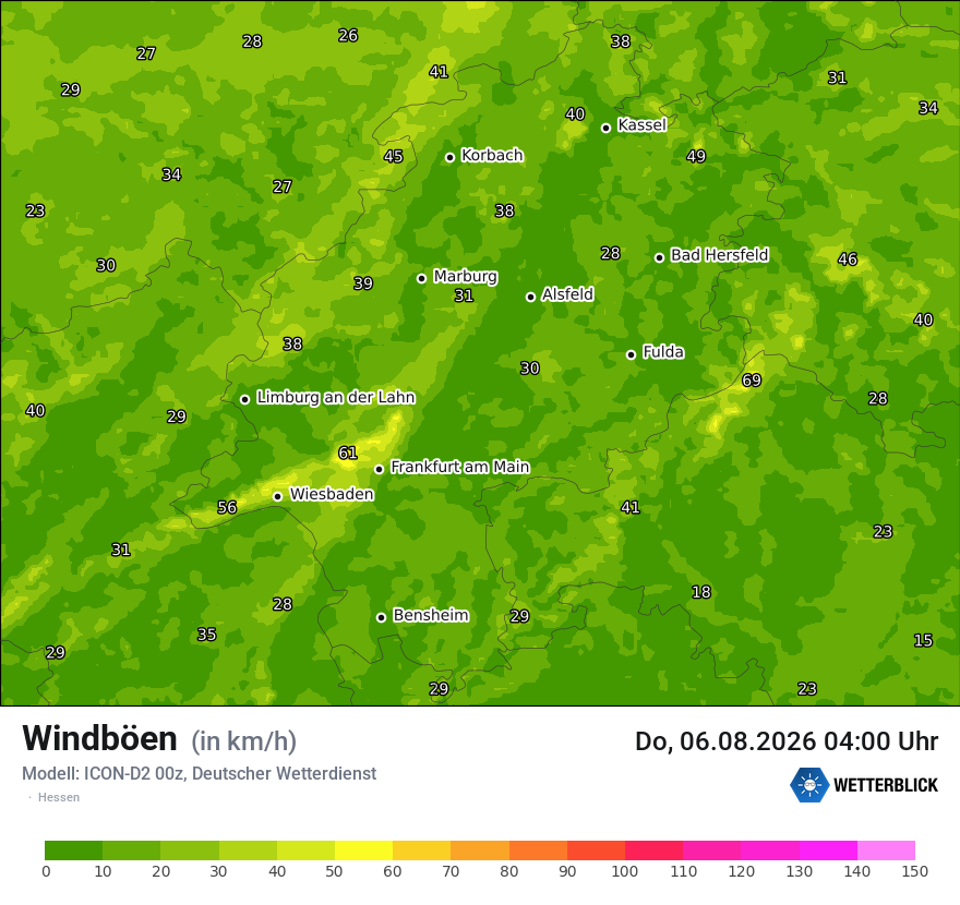 Maximale Windböen