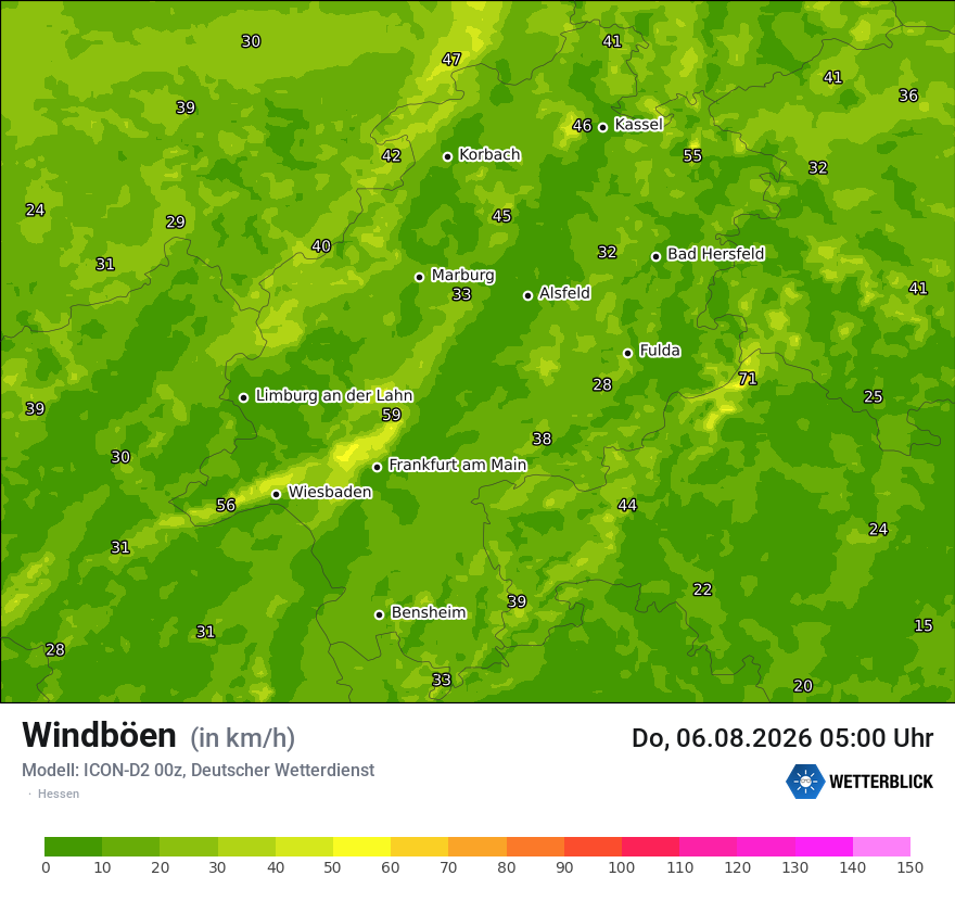 Maximale Windböen