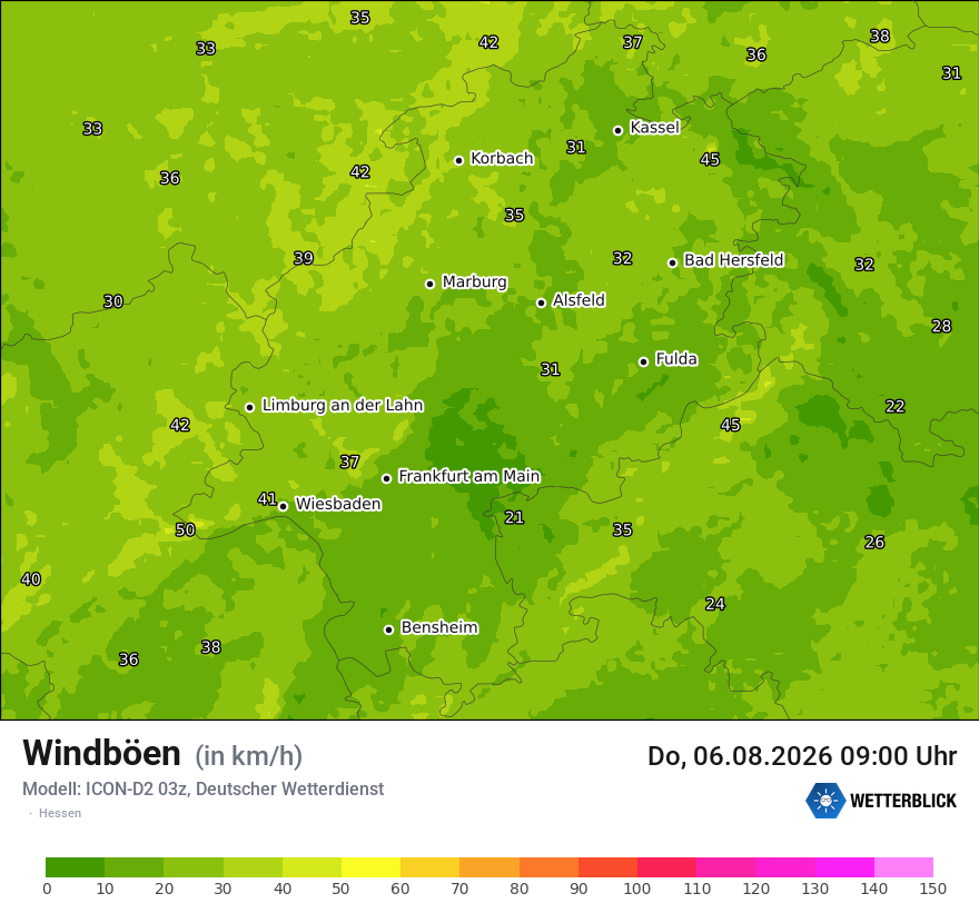 Maximale Windböen