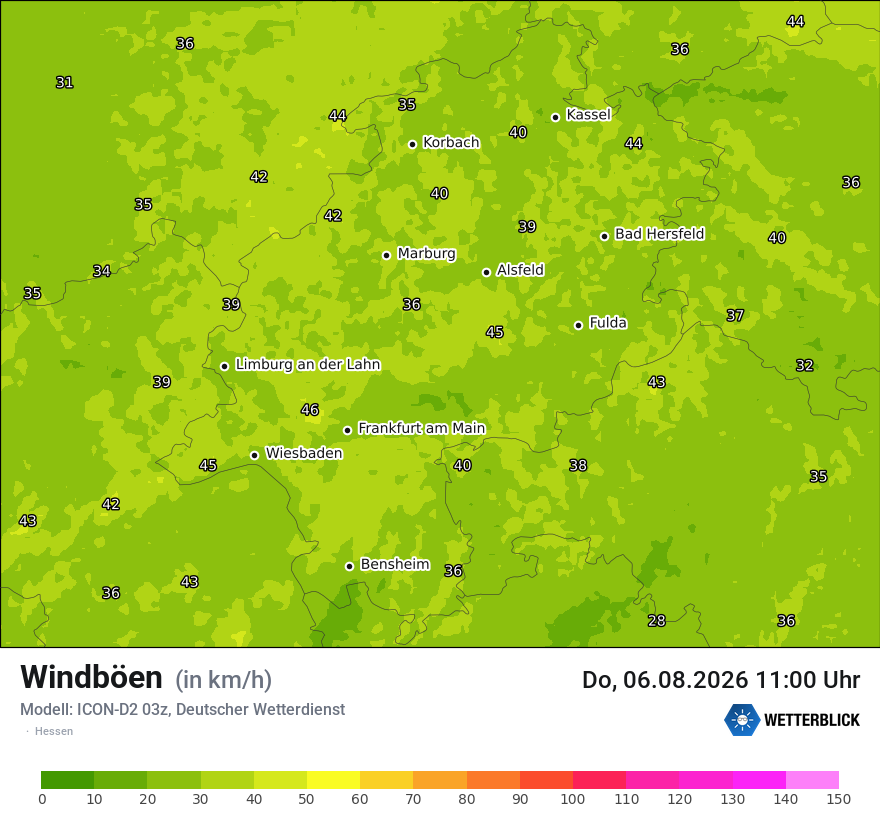 Maximale Windböen