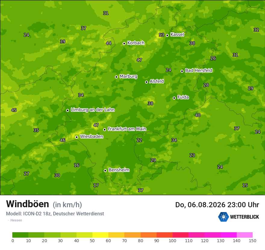 Maximale Windböen
