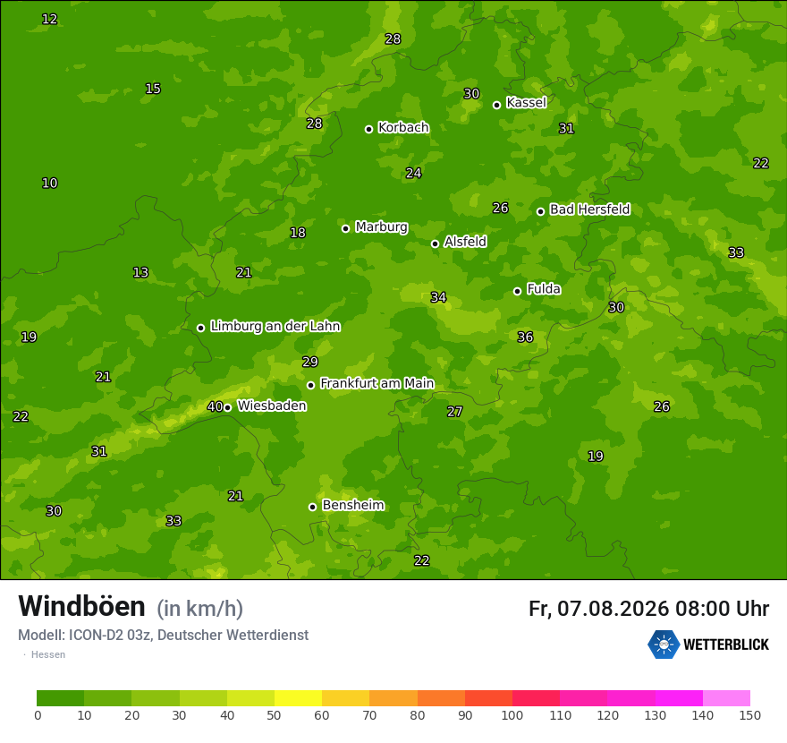 Maximale Windböen