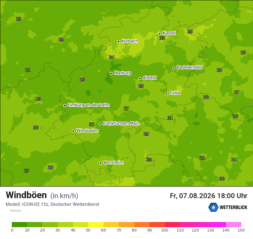 Maximale Windböen