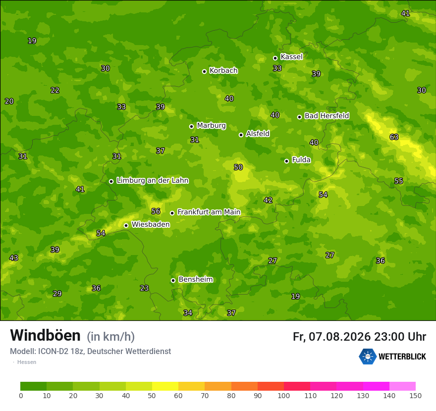 Maximale Windböen