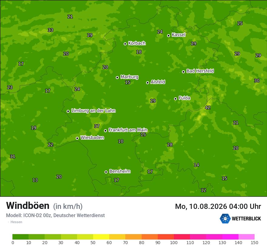 Maximale Windböen